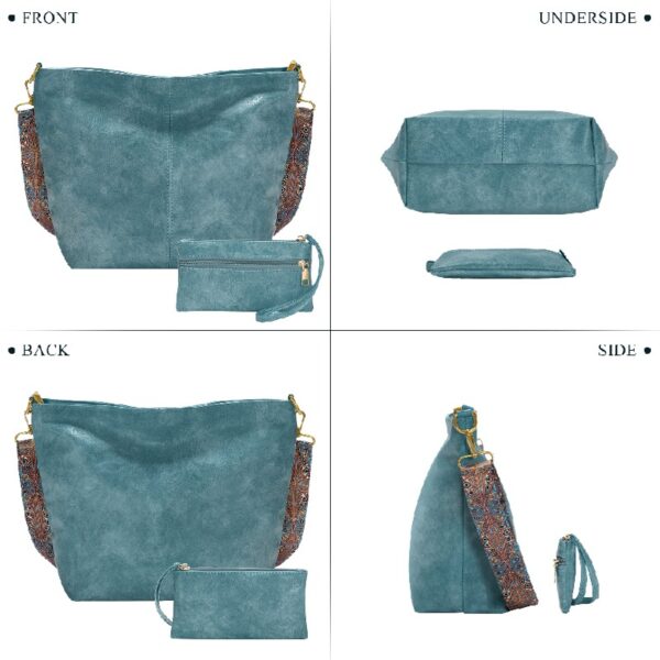 Hobo Bags for Women Crossbody Handbags Guitar Strap Shoulder Bucket Bag Vegan Leather Purse Trendy Boho Tote Purses