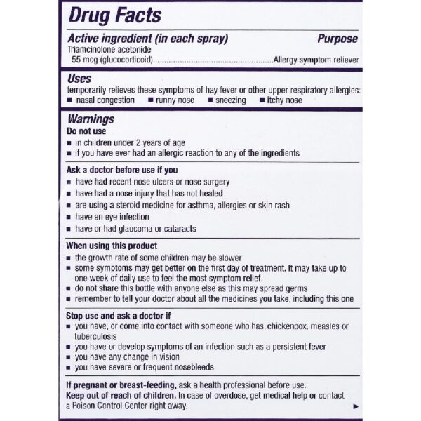 Allergy 24-Hour Non-Drip Nasal Spray (120 sprays, 4 Pack)