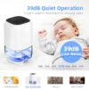Dehumidifier,280 sq.ft Dehumidifier for Room,35oz Portable Water Tank,Ultra Quiet with Auto Shut Off