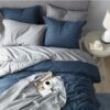 Light Purple Queen Comforter Set - 7 Pieces Reversible Queen Bed in a Bag, Queen Bed Set Light Purple and Grey with Comforters, Sheets, Pillowcases & Shams