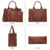 7ea2c7a742904fa3989bb32d0178343b Women's 3Pcs Purse Handbag Shoulder Bag Tote Satchel Hobo Bag Briefcase Work Bag for Ladies