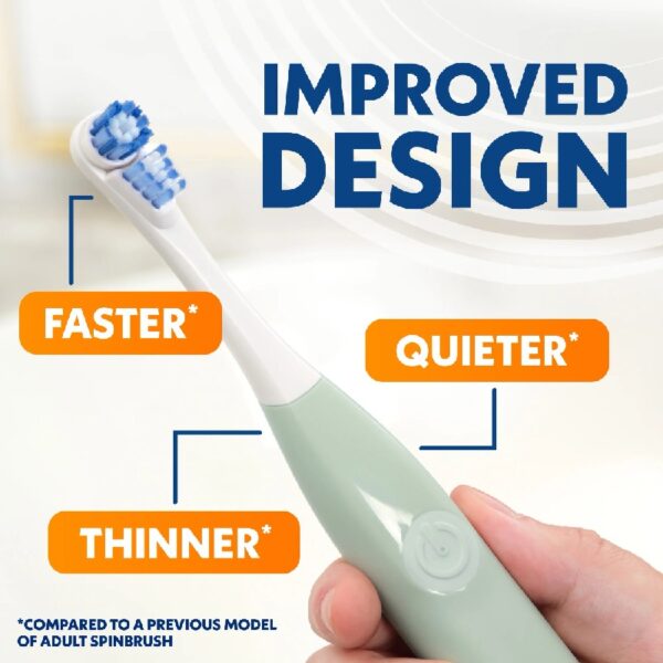 (3 pack) NEW PRO CLEAN Battery Powered Electric Toothbrush for Adults, Soft Bristles,  Blue,  1 Count