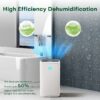 Dehumidifier for Home (280 sq. ft), 37Oz Water tank,Portable and Quiet with Auto Shut Off