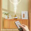 550ml Essential Oil Diffuser, Upgraded Oil Diffuser for Large Room, Cool Mist Humidifier Air Diffuser with Remote Control 4 Timer Setting 14 Color Lights Waterless Auto Shut-Off