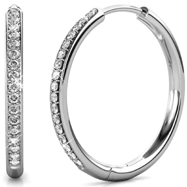 Cate & Chloe Pack of 3 - Bianca, Ariel & McKenzie 18k White Gold Plated Earrings with Swarovski Crystals for Women