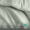 Full/Queen Comforter Sets, Reversible 3 Piece Extra Soft Bedding Set, Chambray Print Sage Green Comforter Bed Set with Pillow Shams