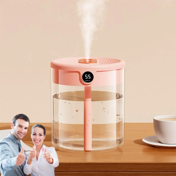 Dreamzy Humidifier 2025 New, Dreamzy Humidifiers for Bedroom Large Room and Bedroom Small, Dreamzy Humidifier Copper Coil, Small Table Top Humidifiers for Bedroom, Desktop Humidifier (B-Pink)