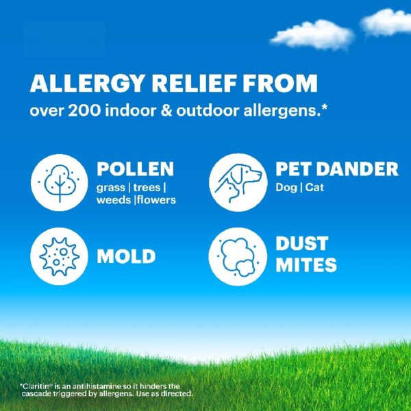 Allergy Relief 24 Hour Non-Drowsy Loratadine Antihistamine Allergy Medicine Tablets, 30 Count