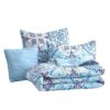 Lux Decor Collection 5 Piece Queen Down Alternative Comforter Set, Washable Duvet Bedding Set - Quatrefoil Navy
