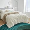 Dorm Bedding Twin Comforter Set - 5 Pieces Pintuck Bed in A Bag with Comforters, Sheets, Pillowcases & Shams