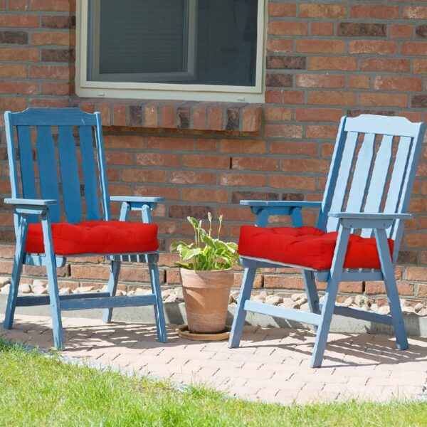 2 PCS 21'' x 21'' Patio Chair Seat Cushion Pads Indoor/Outdoor Turquoise