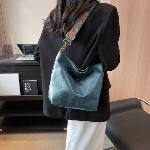 Hobo Bags for Women Crossbody Handbags Guitar Strap Shoulder Bucket Bag Vegan Leather Purse Trendy Boho Tote Purses