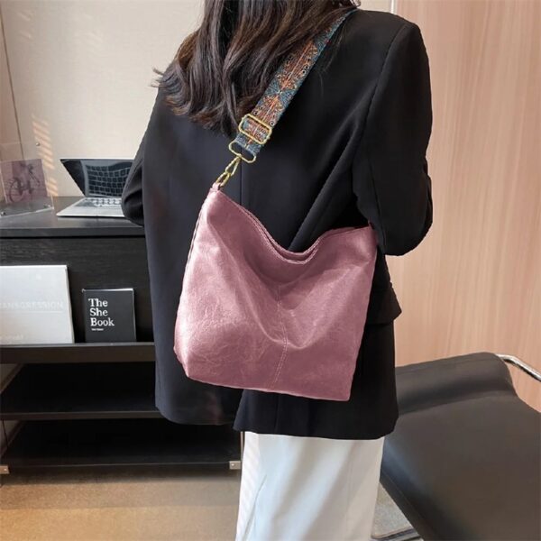 Hobo Bags for Women Crossbody Handbags Guitar Strap Shoulder Bucket Bag Vegan Leather Purse Trendy Boho Tote Purses