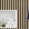 Roommates Studio Cream Oak Slat Peel and Stick Wallpaper 30.75 Sq. ft