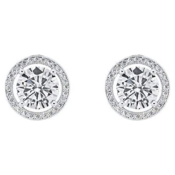 Cate & Chloe Pack of 3 - Bianca, Ariel & McKenzie 18k White Gold Plated Earrings with Swarovski Crystals for Women
