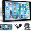 Single Din Car Stereo with Bluetooth 9 Inch HD Touch Screen Car Radio with Backup Camera + External Microphone + FM MP5 Player Car Audio Receivers Support Mirror Link SWC USB EQ Car Radio