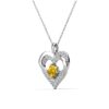 Forever March Birthstone 18k White Gold Plated Women's Necklace, Swarovski Crystals
