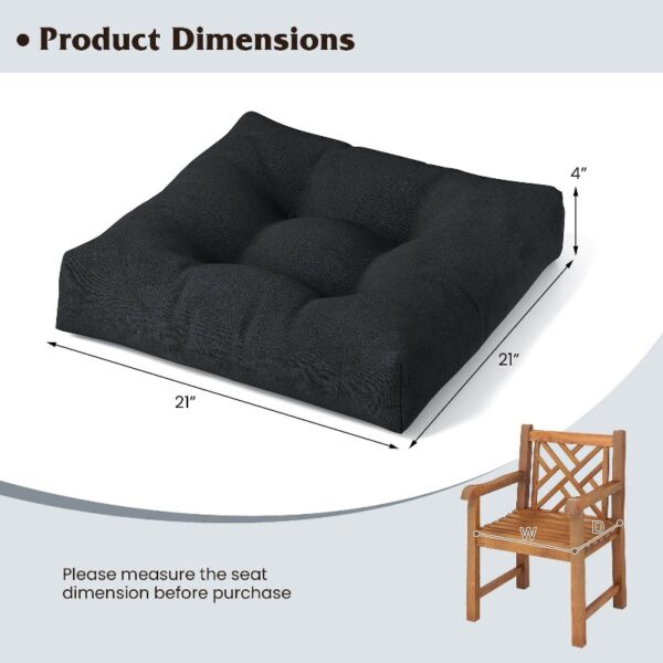 2 PCS 21'' x 21'' Patio Chair Seat Cushion Pads Indoor/Outdoor Turquoise
