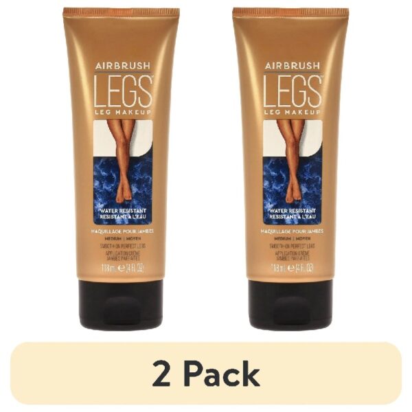 (2 pack) Airbrush Legs Lotion, Medium, 4.4 oz, Water and Transfer-Resistant