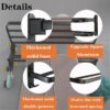 Towel Rack for Bathroom Towel Holder for Bathroom Wall Mounted,Black Towel Bar Storage