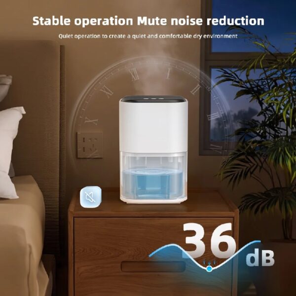 2000ml Portable Dehumidifier, Auto Defrost, Ultra Quiet for Home Large Room Bathroom Garage,Auto Power Off,LED Indicator,clearance sales,White