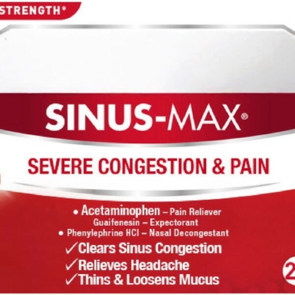 Sinus-Max Severe Congestion Relief Caplets - 20 Caplets