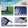 6'x9' Outdoor Rugs Patio Waterproof Outside Mat Reversible Plastic Camping Carpet,Black & Grey