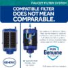 PLUS Faucet Mount Water Filtration System, Horizontal, Black/Chrome, PFM200B