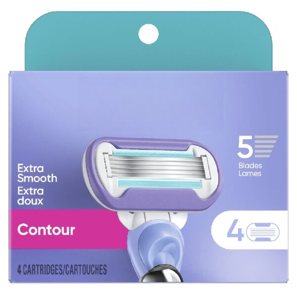 Extra Smooth Contour Women's Razor Blade Refills, 4 Count
