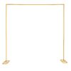 YIYIBYUS 9.8FT x 9.8FT Wedding Backdrop Stand,Square Metal Balloon Arch Stand,Gold Adjustable Backdrop Stand Pipe Kit for Birthday Party Event