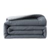 7 Piece Reversible Bed in a Bag Comforter Set with Sheets, Black, Queen