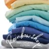 Baby Boy or Girl Gender Neutral Organic Cotton Long Sleeve Bodysuits, 8 Pack (Newborn-24 Months)