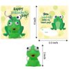 Joyfy 28 Packs Valentines Cards with Popping Eyes Animal Keychain for Kids, Fidget Valentines Toys for Kids School Class Exchange Cards