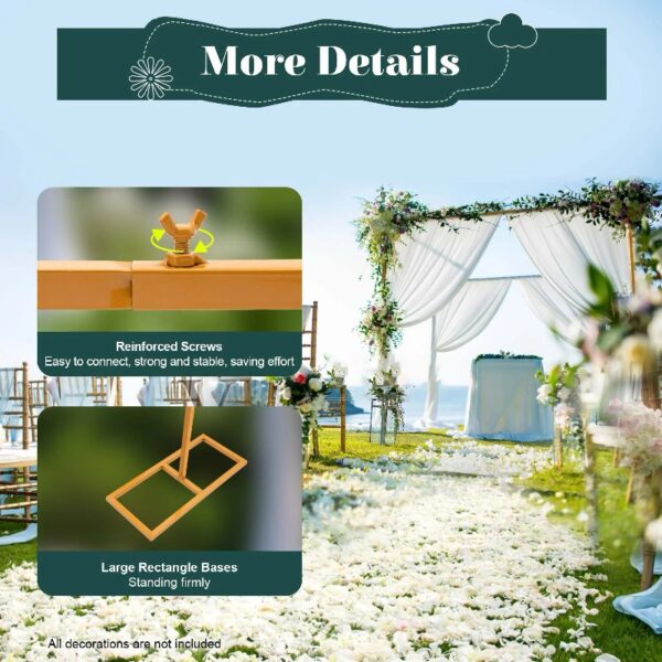 YIYIBYUS 9.8FT x 9.8FT Wedding Backdrop Stand,Square Metal Balloon Arch Stand,Gold Adjustable Backdrop Stand Pipe Kit for Birthday Party Event