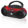 GPX CD Boombox, AM/FM, LED Display, BC232R, Red
