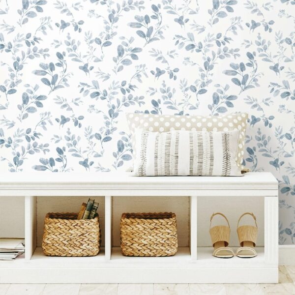 RoomMates Dancing Leaves Peel and Stick Wallpaper, 20.5 in x 18 ft