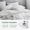 Dorm Bedding Twin Comforter Set - 5 Pieces Pintuck Bed in A Bag with Comforters, Sheets, Pillowcases & Shams