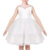 Flower Girls Dress Blue Belted Wedding Party Bridesmaid 12
