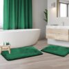 Nestl Set of 3 Absorbent Memory Foam Bath Mat Bathroom Rugs, Gray, Large 20