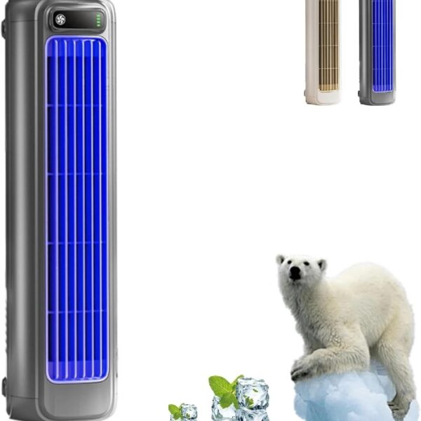 Briza Air Cooler,  Air Conditioner, , Enjoy Fast, Natural Cooling, Quiet Portable Air Conditioner, Three Wind Speeds, Rechargeable, Suitable for Bedroom, Office (Gray)