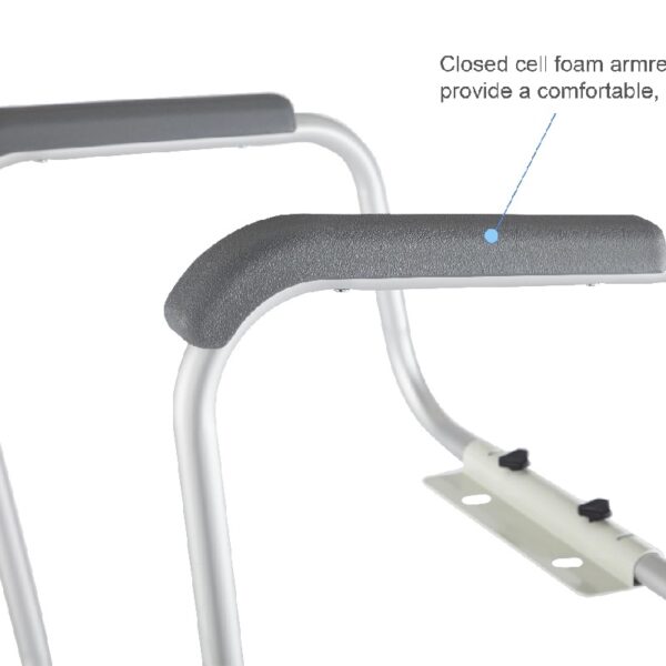 Toilet Safety Rails, Height Adjustable Toilet Frame, 250 lb. Weight Capacity