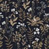 17.3-in x 393-in Floral Wallpaper Peel and Stick Floral Black Wallpaper Self Adhesive Flower Wall Paper Contact Paper Home Decor Wall Covering Old Furniture Renovation