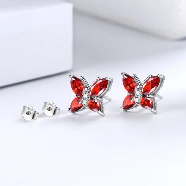 Purple Butterfly Jewelry Amethyst February Birthstone Jewelry Set Fine Necklace/Earrings 925 Sterling Silver Women Birthday Mother's Day Gifts