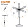 Funtouch Double-Sided Lighted Chrome Makeup Mirror, 10x Magnification, Adjustable Swivel Vanity Mirror