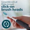 3100 Power Toothbrush, Rechargeable Electric Toothbrush with Pressure Sensor, Black HX3681/04