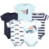 Short Sleeve Bodysuits, 5-Pack, Newborn- 24 Months