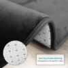 Nestl Set of 3 Absorbent Memory Foam Bath Mat Bathroom Rugs, Gray, Large 20