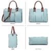8597a697bc4f45b2831ab32d01785819 Women's 3Pcs Purse Handbag Shoulder Bag Tote Satchel Hobo Bag Briefcase Work Bag for Ladies