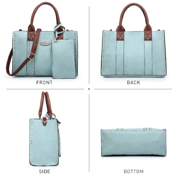 8597a697bc4f45b2831ab32d01785819 Women's 3Pcs Purse Handbag Shoulder Bag Tote Satchel Hobo Bag Briefcase Work Bag for Ladies