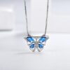 Purple Butterfly Jewelry Amethyst February Birthstone Jewelry Set Fine Necklace/Earrings 925 Sterling Silver Women Birthday Mother's Day Gifts